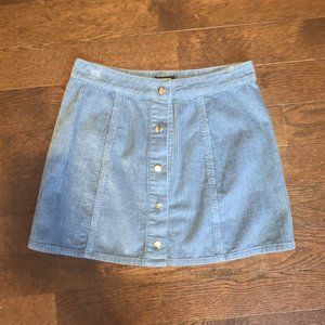 Forever 21 Corduroy Button Up Skirt